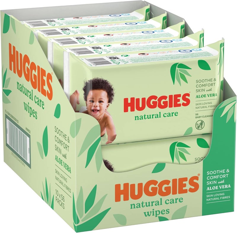 Huggies Natural Care Aloe Vera Baby Wipes - 560 Count - Image 2